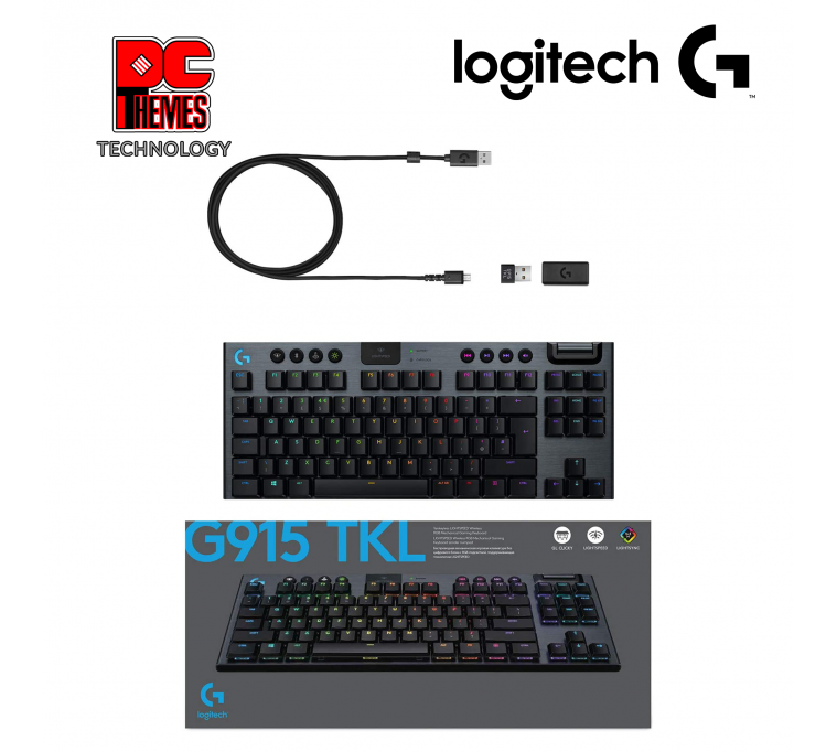 LOGITECH G915 TKL Tenkeyless Wireless RGB Mech. Keyboard [Clicky]